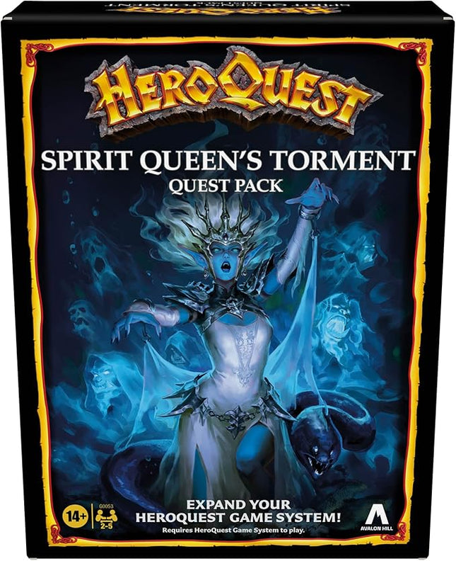 Avalon Hill HeroQuest Spirit Queen's Torment Quest Pack, Requires HeroQuest Game System to Play, Dungeon Crawler Games, Ages 14+, 2-5 Players, Strategy Games