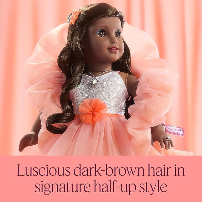 American Girl, Barbie, 18-inch Doll, Peaches ’n Cream Collector Doll with Brunette Hair, for Ages 8+