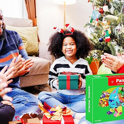 Puzzles for Kids Ages 4-8, 180 Piece Panda Animal Shaped Kids Puzzles Jigsaw Puzzles Educational Learning Toys for Kid Boys Girls Ages 4 6 7 8 Christmas Easter Party Favors Gift