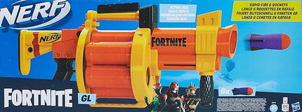 Nerf Fortnite GL Rocket-Firing Blaster – 6-Rocket Drum, Pump-to-Fire – Includes 6 Official Nerf Rockets – for Youth, Teen, Adult