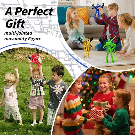 8Inch T13 Action Figure Assembly Completed,3D Printed Multi-Jointed Movable Toy Nova 13 Action Figures Desktop Decorations for Game Lovers Toy (Blue)