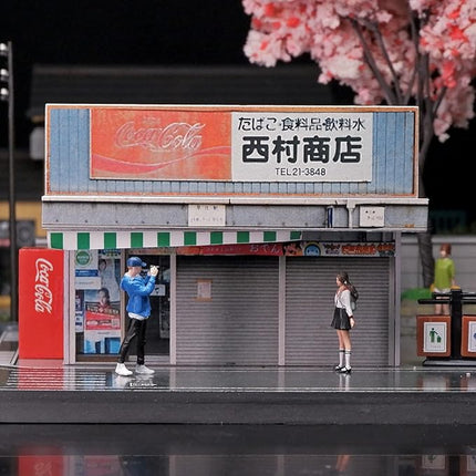 Painted Figure 1:64 Scale Mini Model Trains Architectural Plastic People Figures Standing Blue Photographer Boy Figure Model,Suitable for Miniature Scenes(64089B)