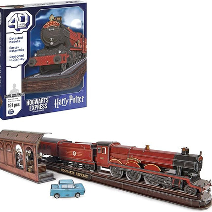 4D Build, Harry Potter Hogwarts Express 3D Model Kit, Harry Potter Collectibles & Desk Decor, Adult Puzzle, Building Toys, 181 Pieces, 3D Puzzles, Gift Ideas for Ages 12 & Up