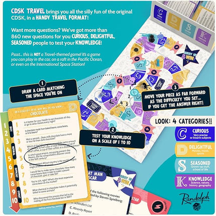 CDSK Travel | A Travel-Friendly Version of The Millennial Trivia Game | Over 800 New Questions | Ages 14+ | 2 to 16 | 45 Minutes
