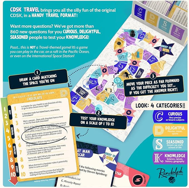 CDSK Travel | A Travel-Friendly Version of The Millennial Trivia Game | Over 800 New Questions | Ages 14+ | 2 to 16 | 45 Minutes