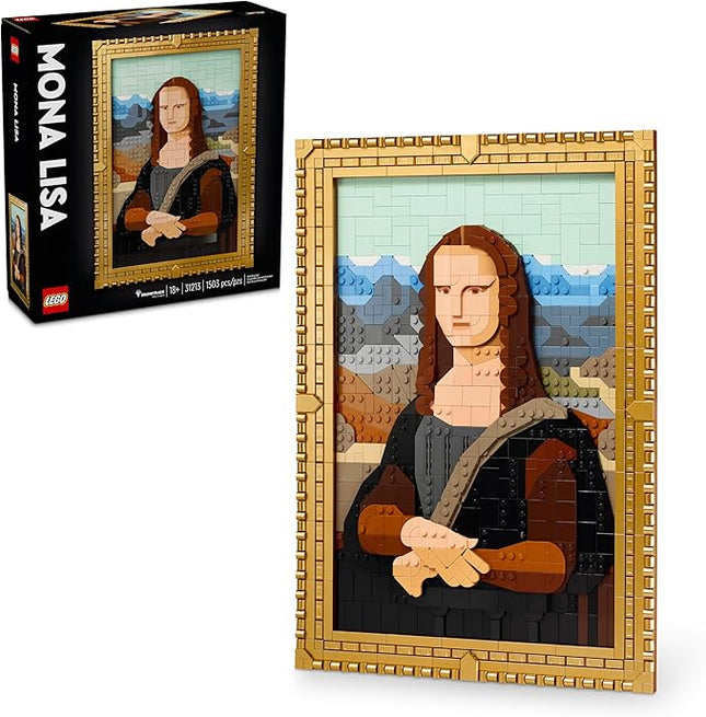 LEGO Art Mona Lisa Building Set - Leonardo da Vinci Wall Display, Ages 18+ - DIY Crafts for Men, Women - Great for Puzzle and Art Lovers - Birthday Gift Idea - Includes Detachable Frame - 31213