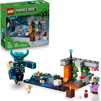 LEGO Minecraft The Warden Encounter Kids Toy - Collectible Building Set for Boys and Girls 7+- with Silent Ranger Minifigure - Stocking Stuffers Gift for Christmas - 21274