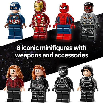 LEGO Marvel Captain America Civil War Action Battle Building Toy Set - Marvel Superhero Toy for Kids, Boys and Girls, Ages 10+ - with 8 Minifigures and Giant Ant Man - Gift Idea for Birthday - 76314