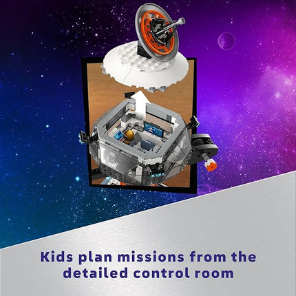 LEGO City Space Base and Rocket Launchpad, Planet Exploration Toy, Building Kit for Creative Role Play, Rocket Ship Toy for Kids Ages 8 Plus, 6 Minifigures, Robot and 2 Alien Action Figures, 60434