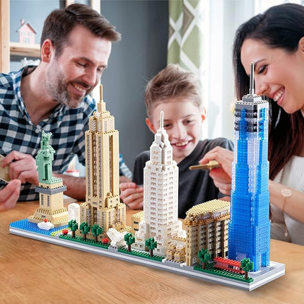New York Skyline Building Set - 3452pcs | Challenging & Detailed Architecture for Adults & Teens
