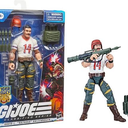 G.I. Joe Classified Series Figure, 6" Figure with Accessories - Tiger Force David L. Bazooka Katzenbogen - F4756 - Hasbro