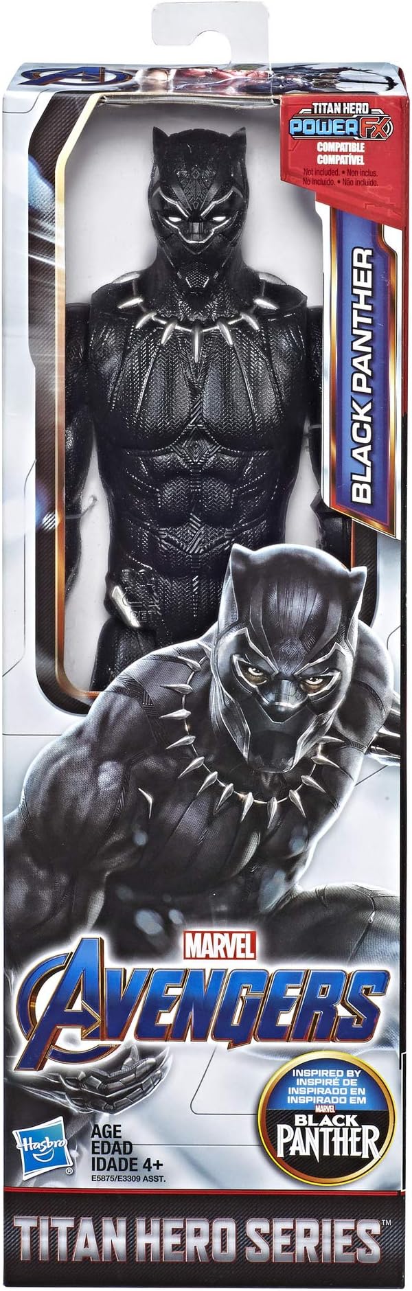 Avengers Marvel Titan Hero Series Black Panther Action Figure, 12-Inch Toy, Inspired by Marvel Universe, for Kids Ages 4 and Up