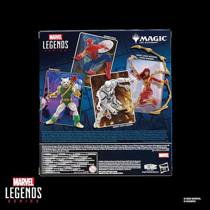 SPIDER-MAN Marvel Legends Series Magic: The Gathering Man-Wolf, 6-Inch Action Figure Toy & Exclusive Foil Collectible Card Game Trading Card