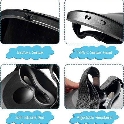 Depointer Life Led Mask with Gesture Sensing,Unisex LED Lighted Face Transforming Mask for Costume Cosplay Party Masquerade