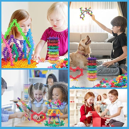 NEOACT 200PCS Building Blocks Kids Educational Building Toys Interlocking Plastic Connect Block Manipulatives for Preschool Kids Aged 3+, Creativity Kid Toy Classroom Kindergarten Toys