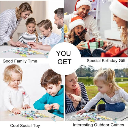 Puzzles for Kids Ages 4-8, 8-10 and Adults 108 Piece Dolphins Animal Shaped Kids Puzzles Jigsaw Puzzles Educational Learning Toys for Kid Boys Girls Ages 4 6 7 8 Halloween