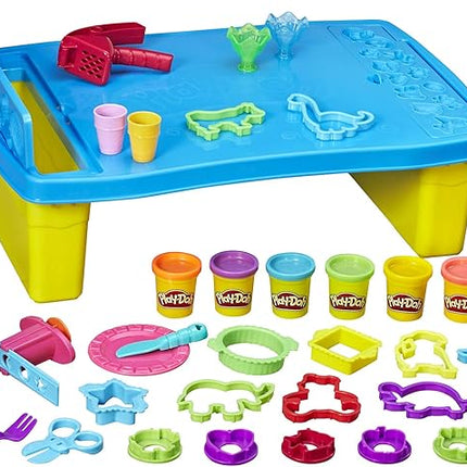 Play-Doh Play 'n Store Table Toy, 25+ Accessories, 8 Cans of Assort. Colors, Back to School Classroom Supplies, Kids Arts & Crafts, Preschool Toys, Ages 3+ (Amazon Exclusive)