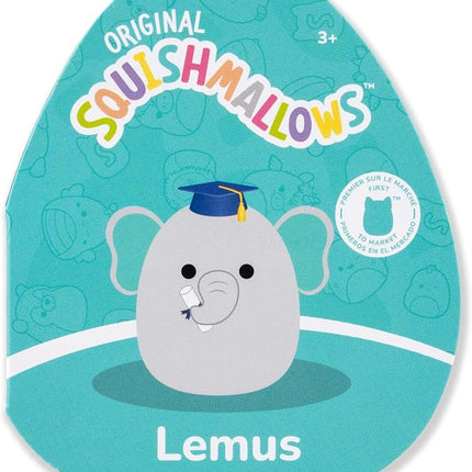 Squishmallows Original 12in Lemus The Grey Elephant with Graduation Cap – Official Jazwares Plush (Medium-Sized)