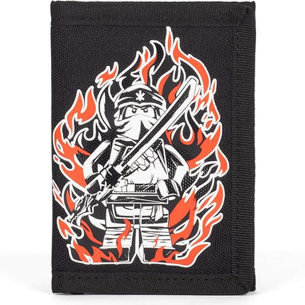 LEGO Trifold Wallet, Kids Unisex Wallet for Boys and Girls, with Clear ID Window, Card and Cash Pockets and Secure Hook and Loop Closure, Level Up