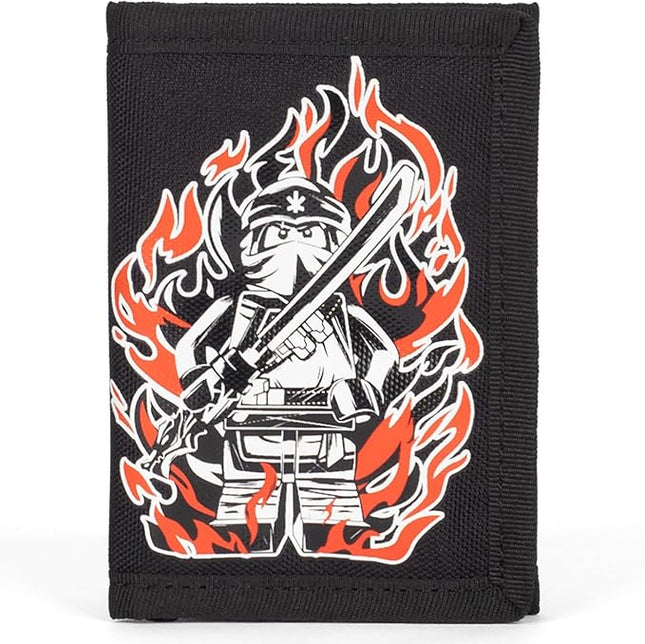 LEGO Trifold Wallet, Kids Unisex Wallet for Boys and Girls, with Clear ID Window, Card and Cash Pockets and Secure Hook and Loop Closure, Level Up