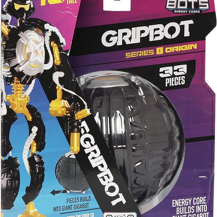 Giga Bots - GRIPBOT | Energy Core Transforms Into 13 Inch Action Figure | The Scout | Unique Toy Combat Attachments and Skills | Includes 33 Buildable Pieces