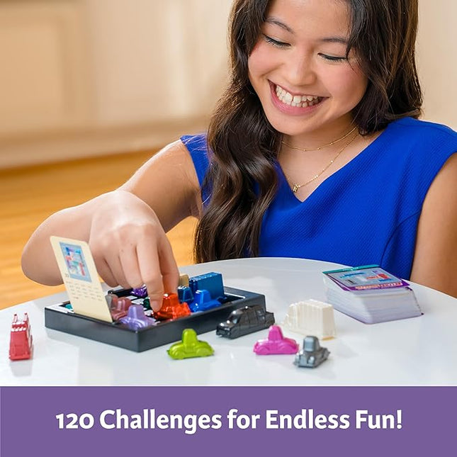 ThinkFun Rush Hour Deluxe – The Gamer's Logic Game | Navigate 120 Traffic Challenges with Collector's Edition Limo and Metallic Design | Ages 8+