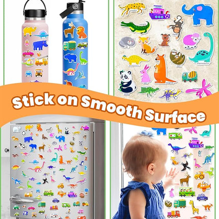Reusable Sticker Book for Toddlers 2-4 Years, Stickers for Kids, Toddler Sticker Book Ages 1-3, Toddler Craft Activities, Toddlers Travel Toys Ages 2+ Boy Girl Birthday Gifts