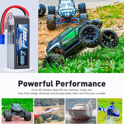 Zeee 6S Lipo Battery 3300mAh 22.2V 120C Soft Case Battery with EC5 Connector for RC Airplane Helicopter RC Car Truck Tank Drone Racing Hobby(2 Pack)