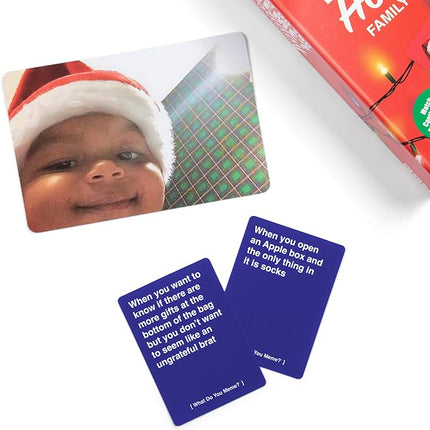 What Do You Meme? Holiday Family Edition by Relatable, Holiday Games Travel Pack, Christmas Party Game, Includes 30 Photo Cards and 120 Caption Cards