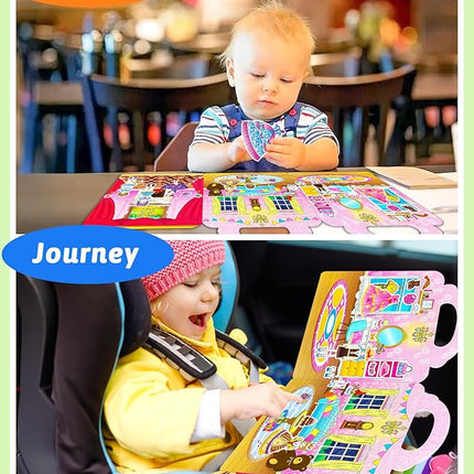 Benresive Reusable Sticker Book for Toddlers 2-4 Years, Fun Travel Stickers for Kids, Waterproof Sticker Books for Toddlers 1-3, Crafts Activities for Todddlers 1-3 2-4 3-5 - Dress Up