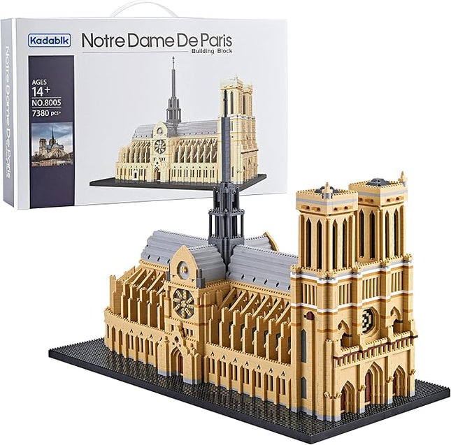 Architecture Series Mini Bricks for Adults and Teens,France Notre Dame de Paris Mini Building Blocks Set,Micro Blocks Set,7380 PCS,Landmark Model