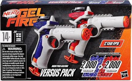 Nerf Pro Gelfire Versus Pack Includes 2 Blasters, 4,000 Gelfire Rounds, 60 Round Capacity, T-Pull Priming, 2 Eyewear, Gifts for Teens Ages 14+ (Amazon Exclusive)