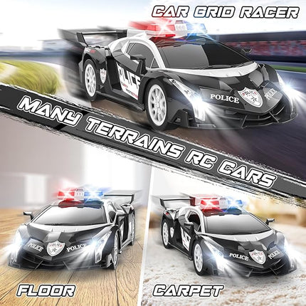 Growsland Remote Control Car Rc Cars for Boys 4-7 8-12, Kids Car Toys for Boys with Cool Flashing Light, Vehicle Hobby Race Cars Toys for Boy Girls Ages 4-6 5-7 6-8 8-12 Birthday Gift