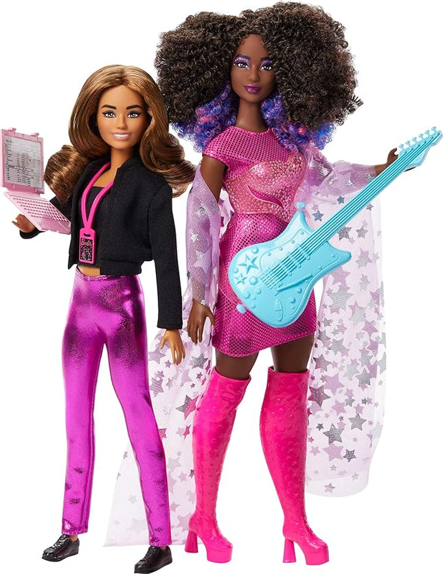 Barbie Careers Career of The Year 2 Dolls & Accessories with Music Star & Tour Manager in Removable Fashions