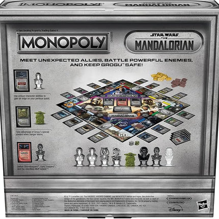 Monopoly: Star Wars The Mandalorian Edition Board Game, Inspired by The Mandalorian Season 2, Protect Grogu from Imperial Enemies, 2-4 players