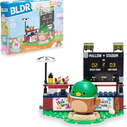 BLDR Squishmallows Avery's Ball Game Building Set - Avery The Mallard Duck Buildable Figure - Squishmallows Fans 8+, 0044