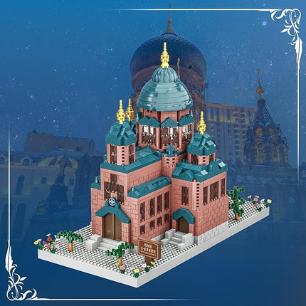 Building Block Set, Architecture Saint Sophia Cathedral Model Micro Mini Building Blocks 1515 PCS Collection Model Kit