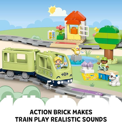 LEGO DUPLO Town Interactive Adventure Train Set - Building Toy for Toddlers, Boys and Girls, Ages 2+ - Learning Train Toy Playset with Lights and Sounds - Gift for Birthdays and Holidays - 10427