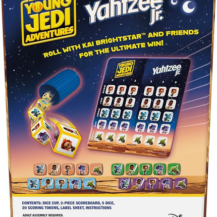 Hasbro Gaming Yahtzee Jr. Star War: Young Jedi Adventures Edition Board Game for Kids | Ages 4+ | 2-4 Players | Counting and Matching Games for Preschoolers
