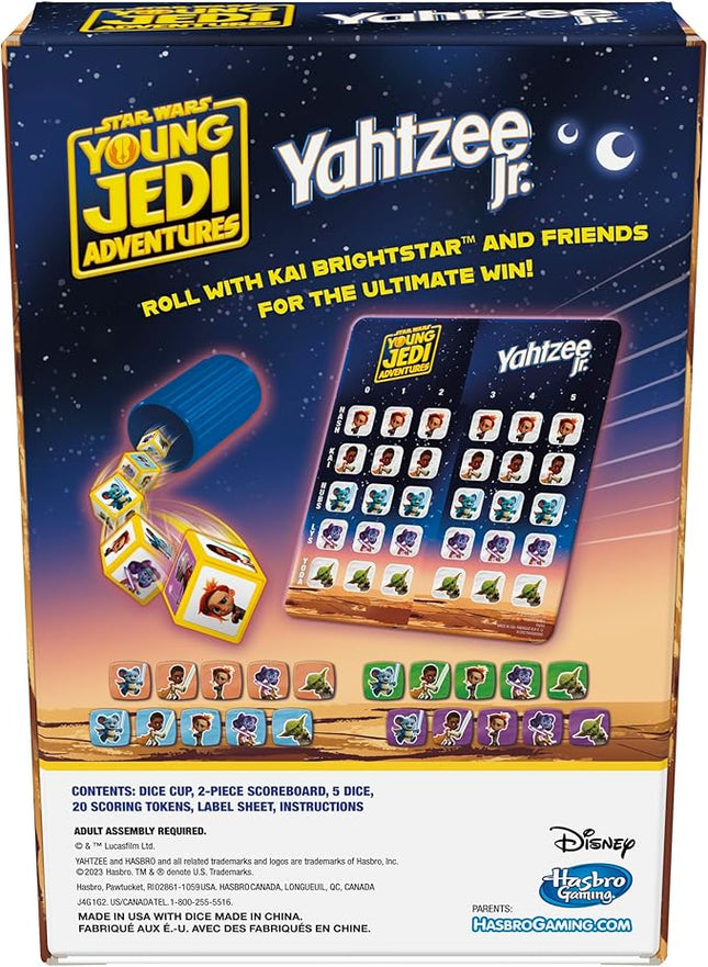 Hasbro Gaming Yahtzee Jr. Star War: Young Jedi Adventures Edition Board Game for Kids | Ages 4+ | 2-4 Players | Counting and Matching Games for Preschoolers