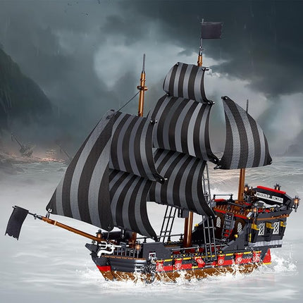 Toy Building Block Set, Pirate Ship Regular Size Brick Model Kit, Creative Ship Building Construction, Christmas Birthday Gift for Adult Teens Children Kids Boys Girls 8+ 968pcs