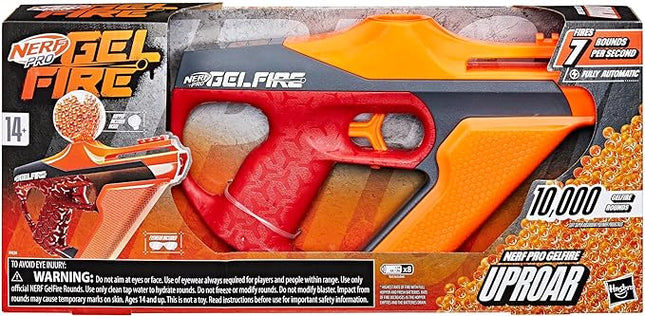 Nerf Pro Gelfire Uproar Full Auto Blaster, 150 FPS, 10,000 Gelfire Rounds, 400 Round Hopper, Eyewear, Ages 14+