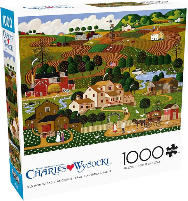 Buffalo Games - Charles Wysocki - Old Homestead - 1000 Piece Puzzle - Challenging Puzzle Perfect for Game Nights - Finished Size is 26.75 x 19.75