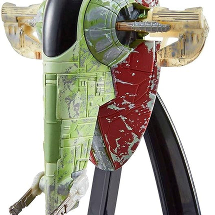 Hot Wheels Star Wars Starships Select Boba Fett's Starship, Premium Collectable Replica with Movable Part & Display Stand