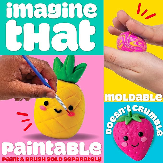 Play-Doh Scented Air Dry Clay, 2-Pack Summer Bundle, 1 Pink Strawberry, 1 Yellow Pineapple, Arts and Crafts, Craft Supplies, Modeling Clay for Kids, Toddler Party Favors, Goodie Bag Stuffers