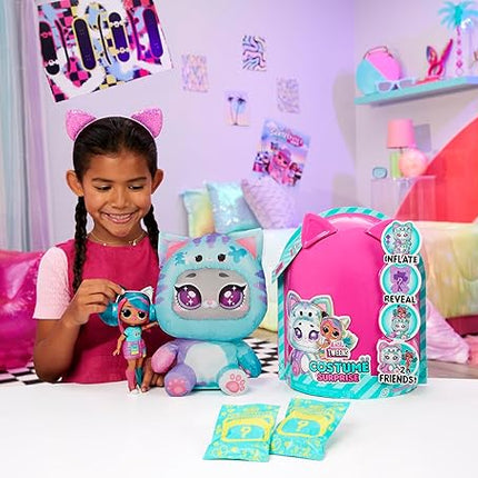 LOL Surprise Tweens Costume Surprise Emma Emo Fashion Doll with Inflatable Teal Kitty Pet Costume and Multiple Surprises Including Fabulous Fashions & Accessories – Great Gift for Kids Ages 4+