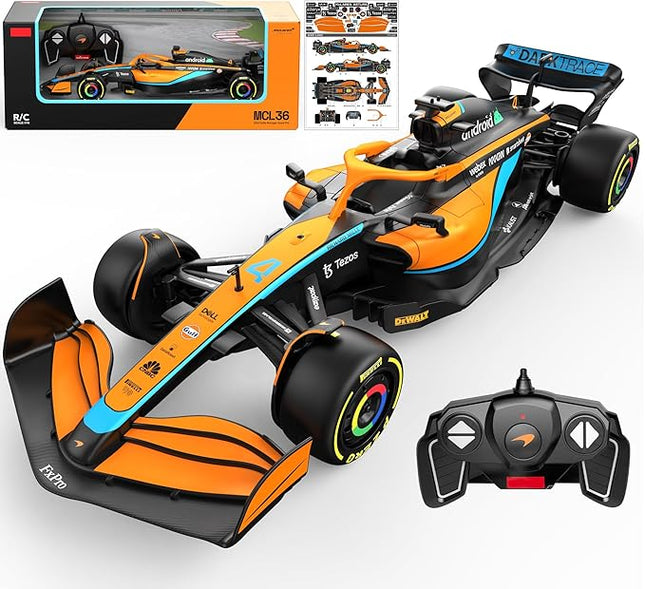 Voltz Toys Authentic Licensed 1:18 McLaren F1 MCL36 Remote Control Car - F1 Collection RC car Series for Kids and Adults - 2.4GHz RC Car for Gift (1:18 McLaren F1 MCL36)