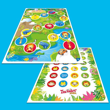 Hasbro Gaming Twister Junior Game, Animal Adventure 2-Sided Mat, 2 Games in 1, Party Game for Kids Ages 3 and Up and 2-4 Players (Amazon Exclusive)