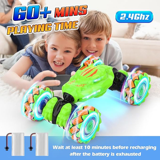 Hand Gesture Sensing RC Stunt Car Toys for 6-12 yr Boys&Girls - Easter Christmas Birthday Gifts, 2.4Ghz Remote Control Twist Car Toys Gifts for Kids 6 7 8 9 10 11 12 Year Old