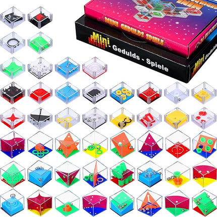 Lenwen 48 Pieces Brain Teaser Puzzles Cubes mini Puzzle Party Favors Goodie Bags Stuffers Games Challenge Decompression for Adults(Cute Style)